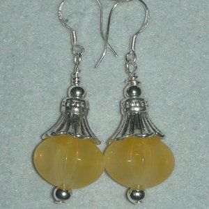 BEAUTIFUL GENUINE CITRINE NUGGETS GEMSTONE EARRINGS